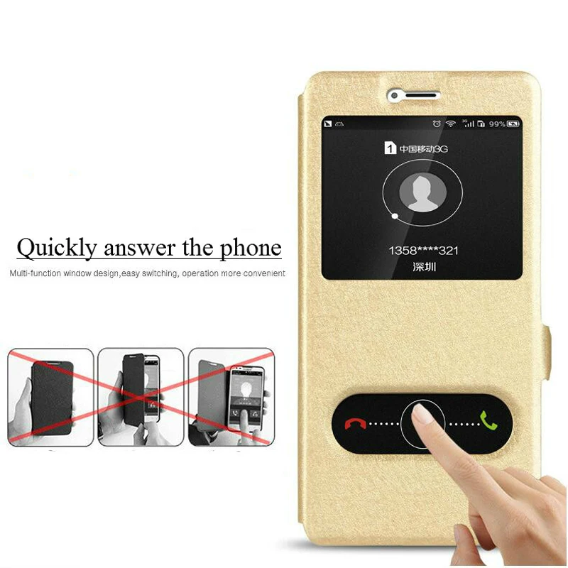 

View Window Phone Cover for Sony Xperia XZ3 XZ2 XZ1 XZ Premium XA1 XA2 XA Ultra L2 L1 Flip Leather Case for Xperia M2 S50H D2303