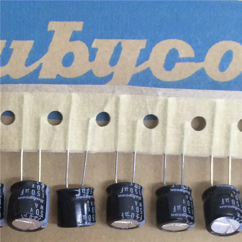 

10pcs 150uF 50V RUBYCON WA Series 10x9mm Low Profile 50V150uF Aluminum Electrolytic Capacitor