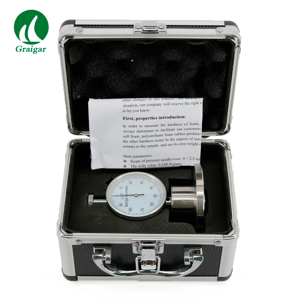 

LX-F Foam Hardness Tester Sponge Hardness Tester suitable for the determination of soft foam polyurethane foam rubber products