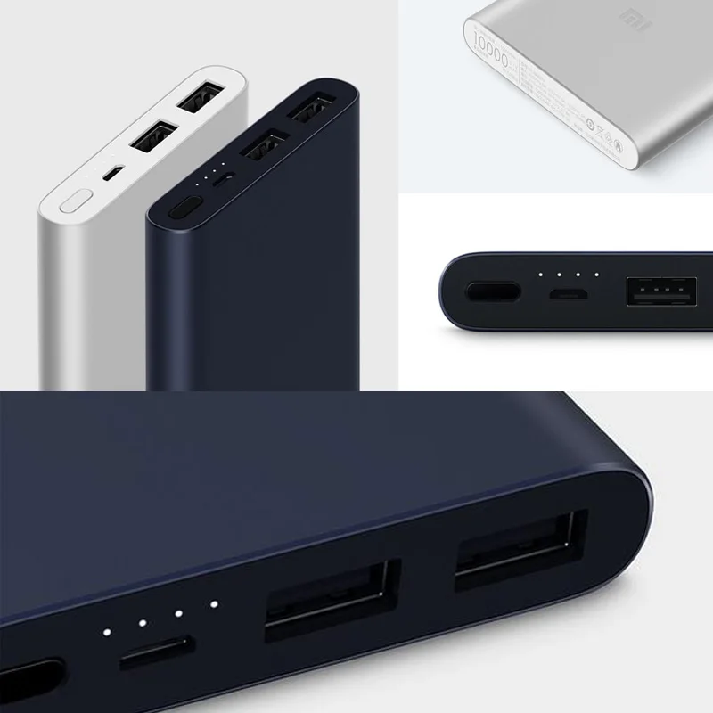 Цена Xiaomi mi Мощность Bank 2 10000mAh обновление с двойным font b USB b font Выход Мощность банк поддерживает два способа быстрой зарядки для спортивной камеры Xiao mi
