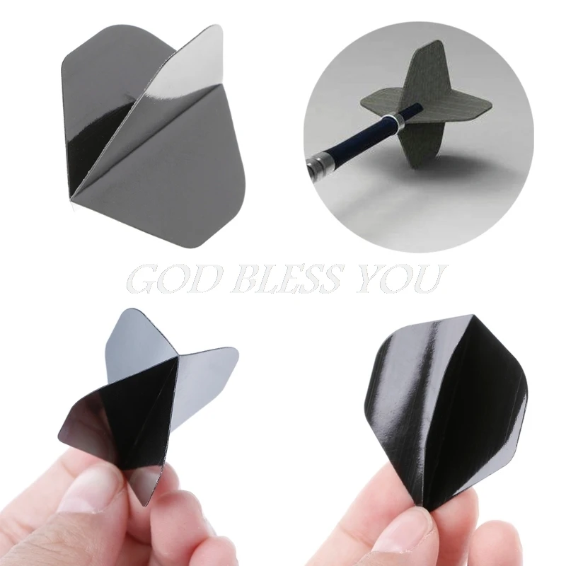 

30 Pcs High Quality Simple Pure Black PET Dart Flights Drop Ship