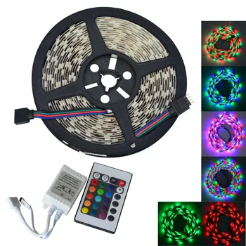 

35W 300-5050 SMD RGB LED Light Strip W/ Remote Controller (DC 12V/500CM)
