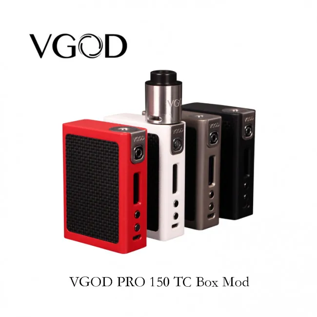 

100% Original VGOD PRO 150 TC Box Mod Igniting clouds 150W electronic cigarette Mod builds as low as 0.07 ohms in MECH mode