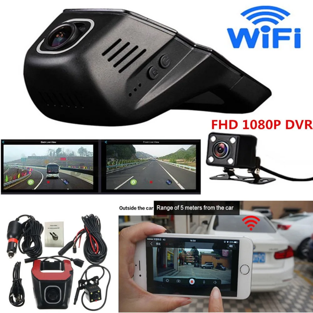 

Full HD 1080P Invisible Wifi Car SUV DVR Video Recorder Dual Lenses Camera G-Sensor Motion Sensor Automobile Data Recorder