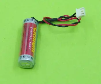 

5PCS ER6B ER6 AA 3.6V FX1N/2N battery PLC lithium battery Diameter of 14.5MM * 50.5MM height with white plug ER6B(AA)