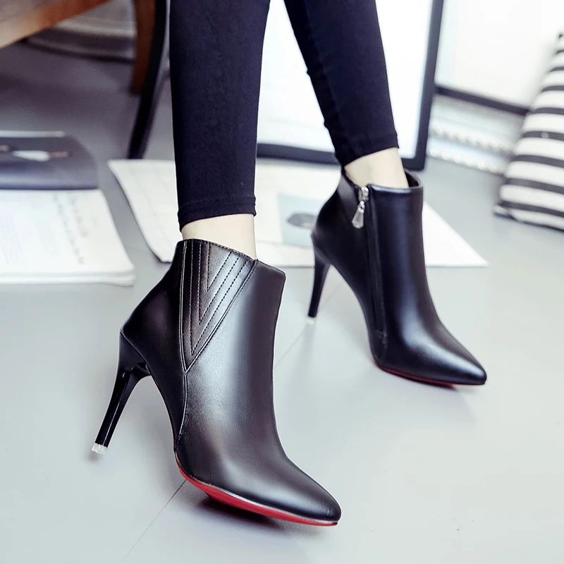 pointed toe high heel boots