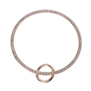 

Fashion Ring Design Metal Rhinestone Purse Handle for Bag Making Handle Replacement DIY Crafts For Bag Accessories