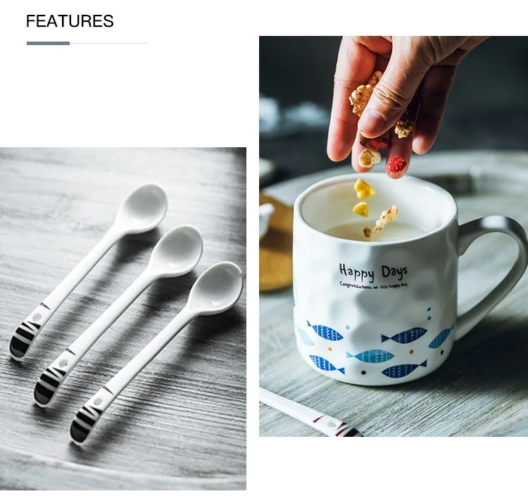 Мультфильм кофейная керамическая кружка высокая термостойкость кружка молоко кружка для завтрака белый кофейная чашка