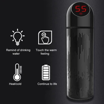 

Double Wall Stainless Steel LED Temperature Display Vacuum Flasks Thermos Cup Smart Touch Insulation Cup Thermo Bottle Moomins X