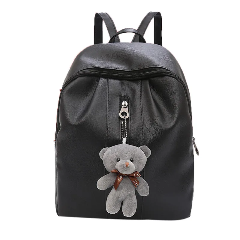 Bag Accessory 2018 Women Backpack Bear Hang Backpack School Shoulder