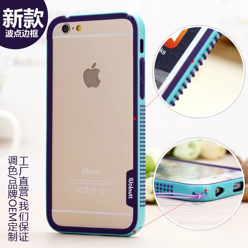 Для iPhone 6 6S Plus бампер Zenus walnutt волна Цвет шок TPU+ PC противоскольжения рамка Бампер для Apple iPhone 6 6S плюс мягкий край