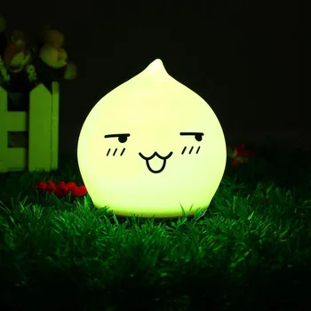 

Creative LED water drop shape silicone pat light colorful Tranform model water drops decompression Night Lights Battery models