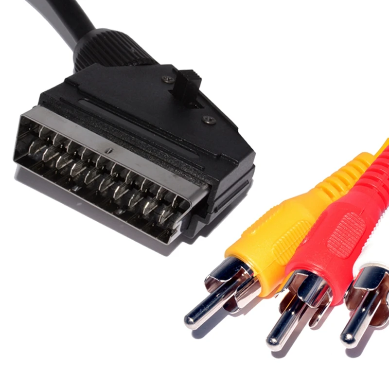 1 5 м Scart RCA тройной 3 x Phono кабель Композитное аудио и видео без свинца|Кабели HDMI| |