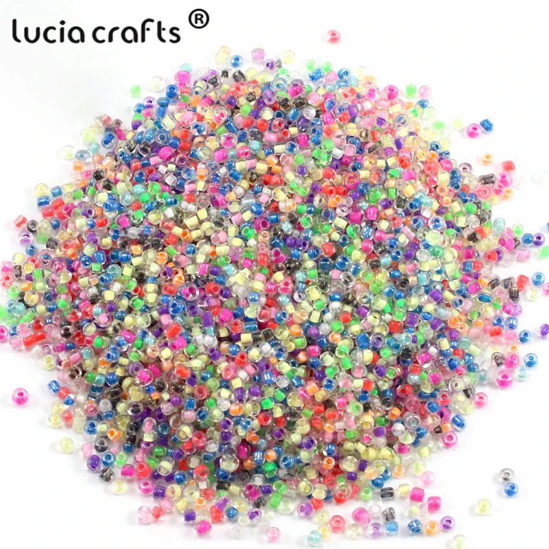 

Lucia Crafts 20g/lot(approx 1580pcs) Loose 2mm Glass beads Seed Garment Beads Jewelry Making E0907