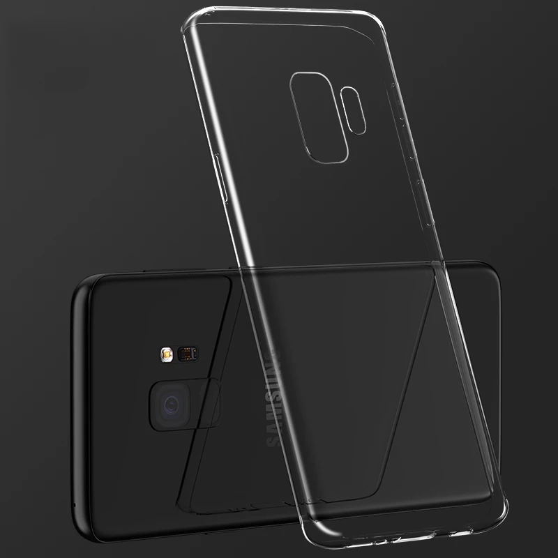 

MAKAVO Premium TPU For Samsung Galaxy S9 Plus Case Slim Fit Transparent Silicone Clear Soft Back Cover S9 Phone Cases