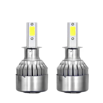 

2 X H3 LED Headlight 6000K 30W 3000LM 9V-36V 200m Light Range Upgrade for Car TrucK SUV RV HID ALL IN ONE C6 LED