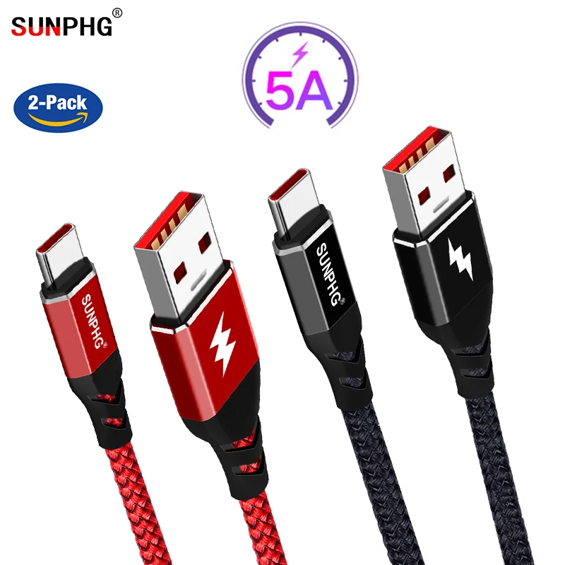 SUNPHG 5A супер Зарядное устройство Тип usb C кабель для huawei P10 P20 Pro Быстрая зарядка usb-c 0