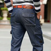 ICPANS, джинсы карго, мужские, повседневные, военные, с несколькими карманами, зимние джинсы, Мужская одежда,, новинка, большой размер 30-40, 42, одежда, 939