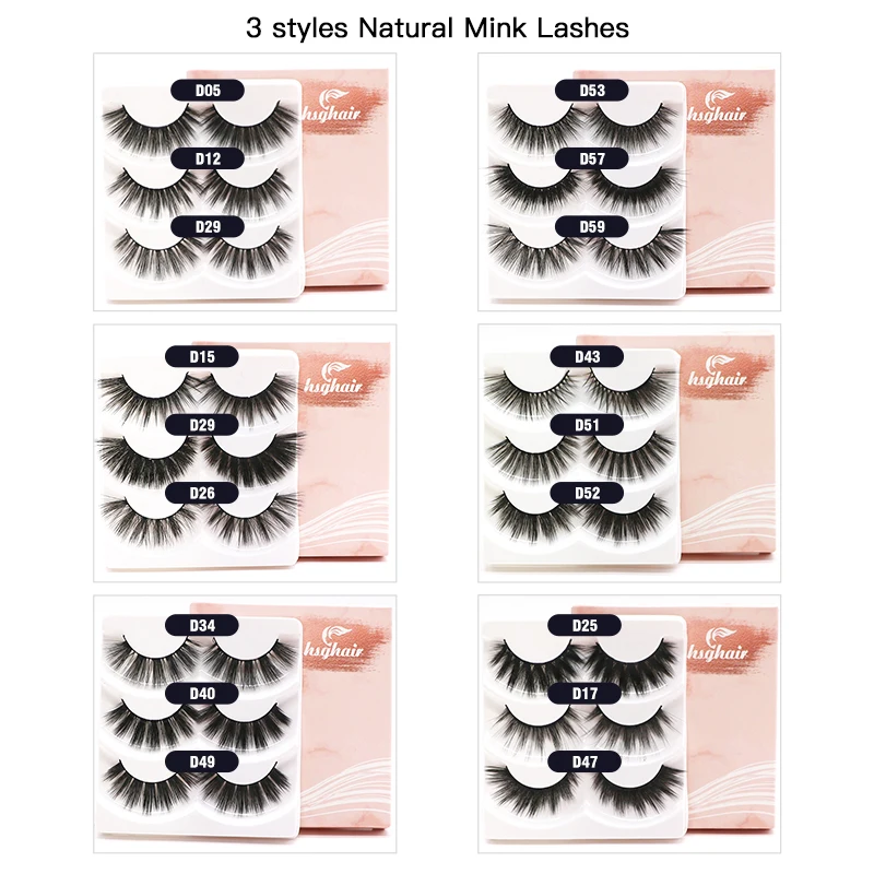 

Real Mink Lashes Natural Individual Siberian 3D Mink Eyelashes Makeup Eyelash Extension Supplies Mink Eyelashes Pack