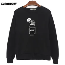 XUANSHOW SHOOKY CHIMMY мультфильм молоко буквы модные толстовки уличная одежда для мужчин и женщин пуловер Одежда Sudaderas 5XL