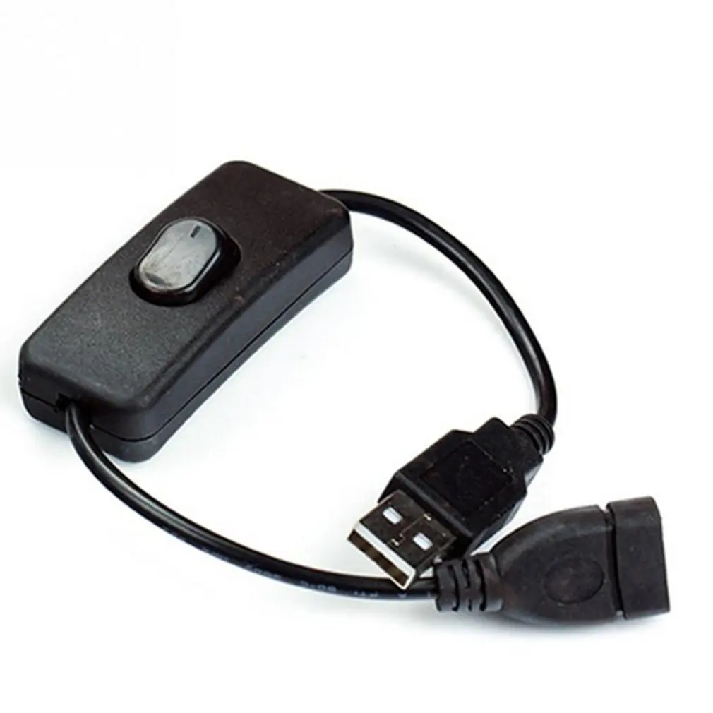 Кабель USB со штыревыми соединителями и женскими соединителями с переключателем вкл./выкл. Удлинительный переключатель для usb-лампы, usb-вентилятора, светодиодный светильник, полоса питания, ток 2A