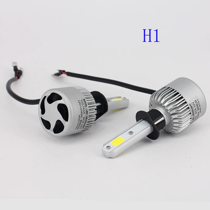 2PCS Car Headlight Kit Bulb Hi/Lo Beam LED COB Automobile headlamp 72W