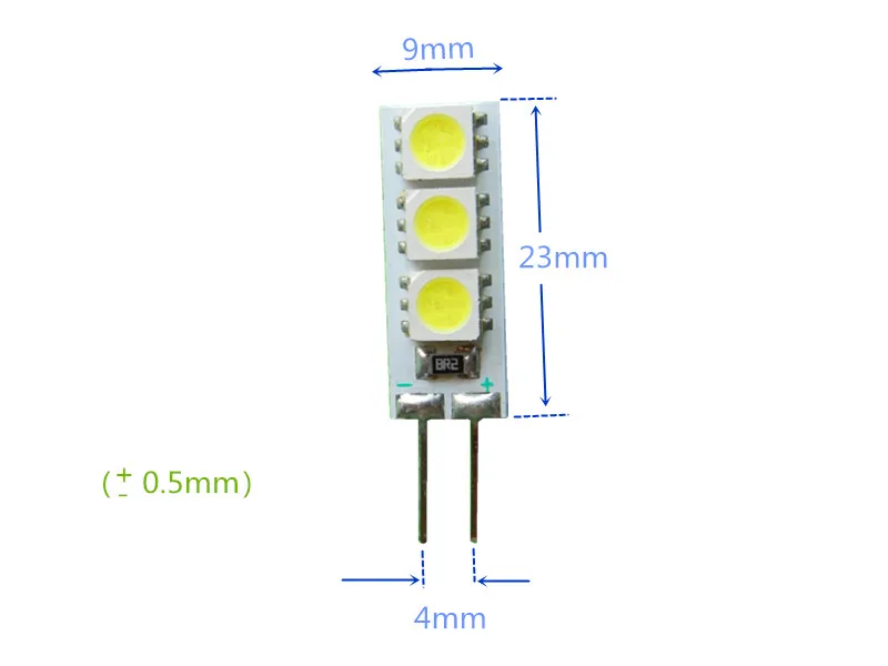 10 шт. DC12V DC9VG4 светодиодный светильник с кристаллами, настольная лампа, подключаемый светодиодный светильник, двухсторонний, 5050-6SMD, 1 Вт, DC9V, Ультра маленький G4 светодиодный, DC12V, синий, красный