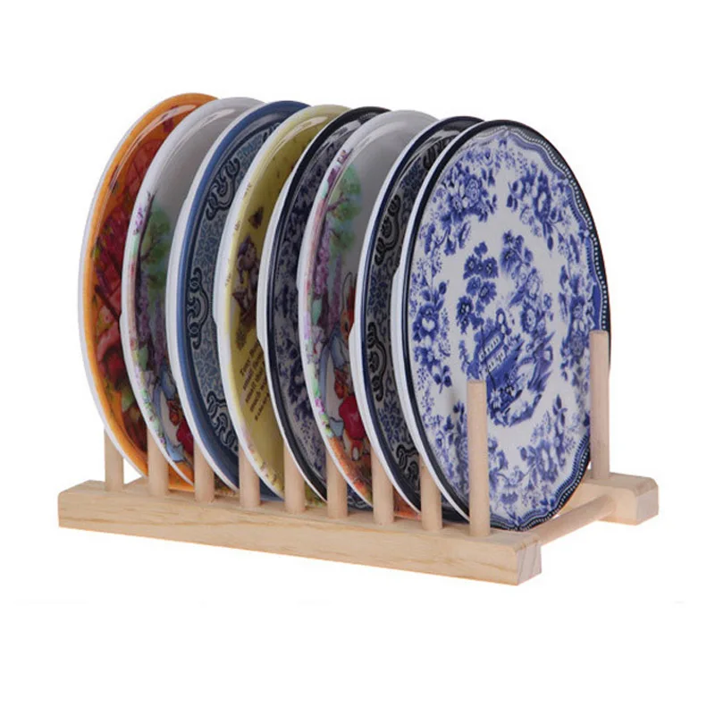 1 шт. съемная деревянная подставка для тарелок многоразовая подставка для кухни держатель сушилка для посуды кухонный Органайзер кухонный гаджет