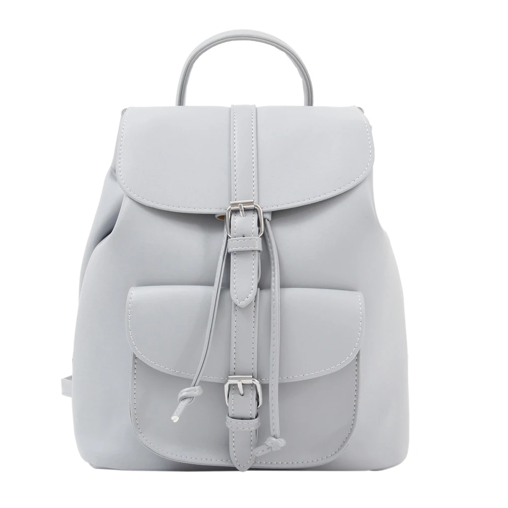 Trendy Female Drawstring PU Leather Backpacks Teenage Girls Small