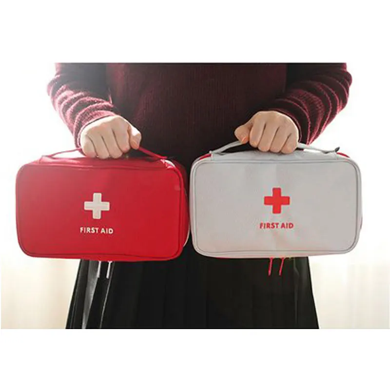 

Size Large Oxford Fabric Travel Medicine Packing Organizers Big Capacity Lockable Zipper First Aid Pouch