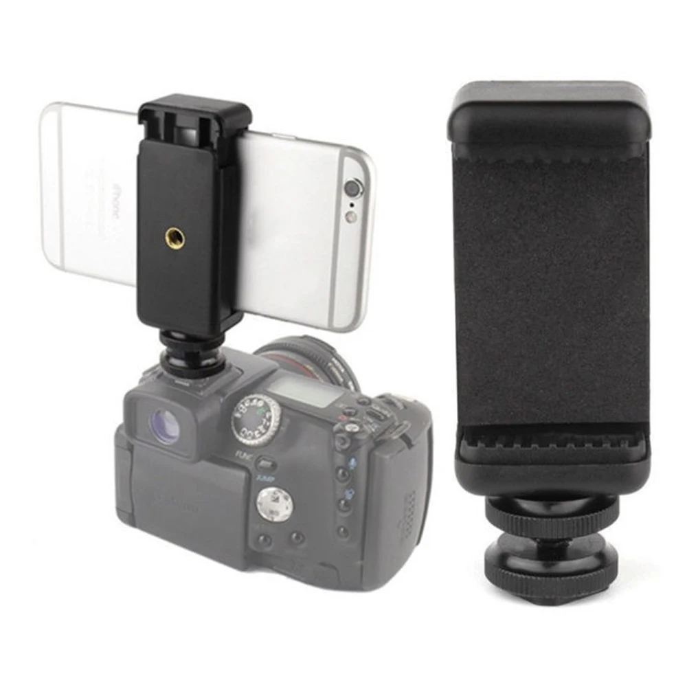 

NEW Arrival 1/4" Flash Hot Shoe Screw Adapter Tripod Mount Phone Clip Holder For DSLR Camera