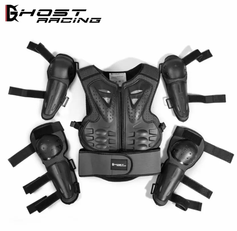 

GHOST RACING Motorcycle children's armor for off-road riding protection 5-piece sport knee protector + elbow protector MJ02