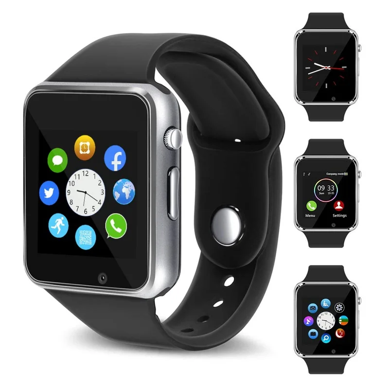 

WristWatch Bluetooth Smart Watch Sport Pedometer with Camera Men Smartwatch Support SIM TF Card for IPhone Xiaomi Android Phone