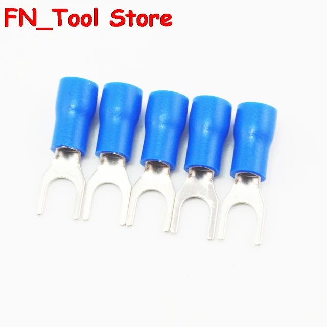 SV2 4 100PCS Insulated Spade Terminal Block Connector Electrical