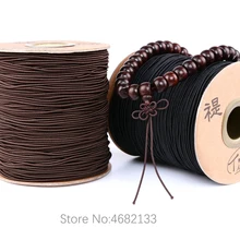 MOQ=1 pc 0.8mm 1.0mm 1.2mm DIY Jewelry Componen stretch Cords Rope/Cord/String/Thread non-fading Polyester Chinese Knot Macrame