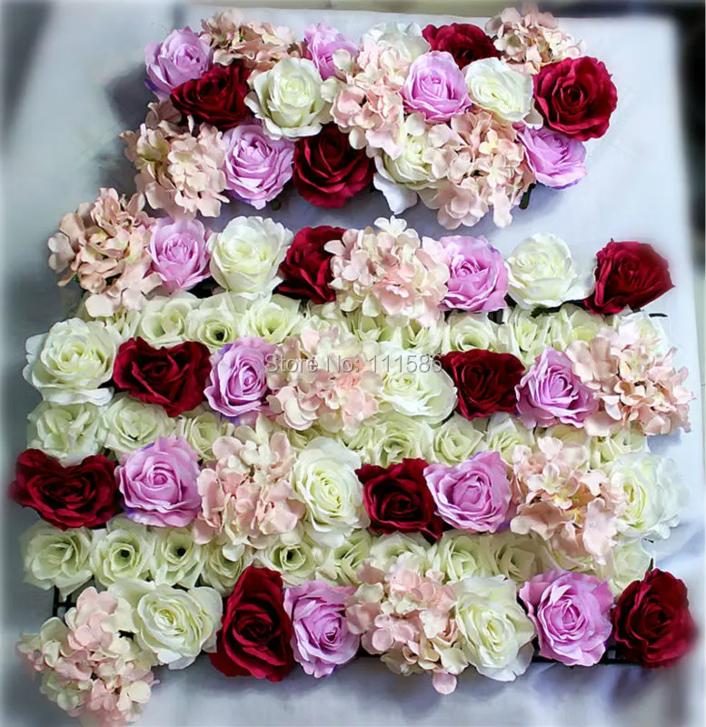 SPR Новый высокое качество свадебное украшение цветок стены искусственного свадебные фон цветок дорожные свинца цветы Таблица центр