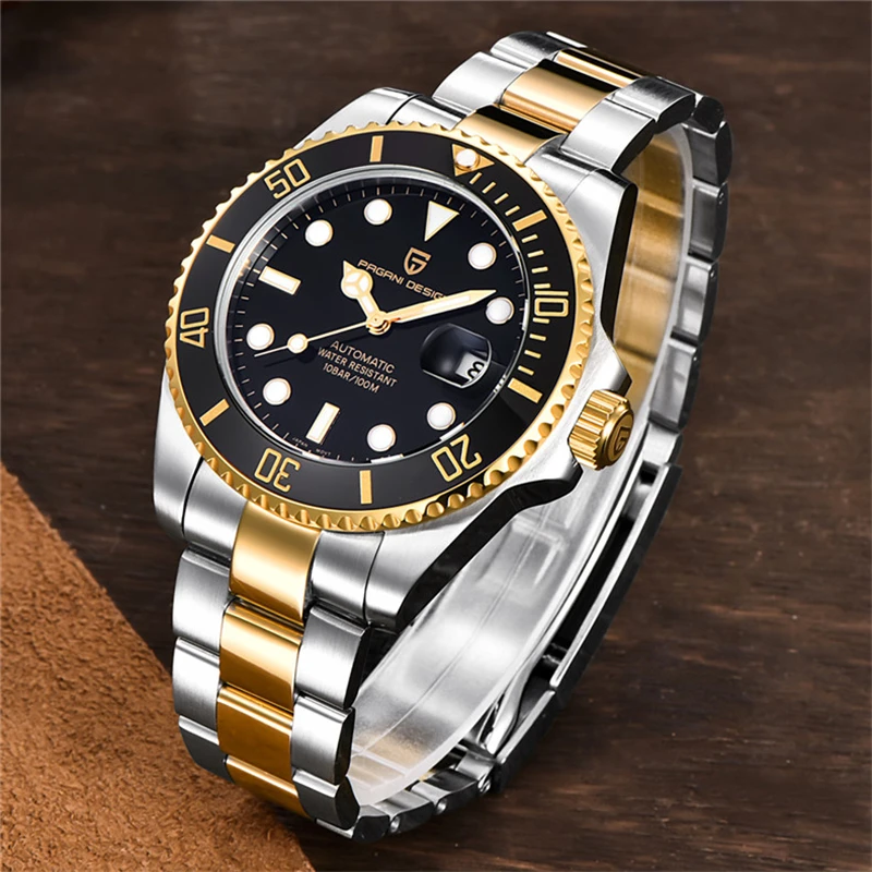 Pagani Design Brand Luxury Men Watches Automatic Black Watch Men Stainless Steel Waterproof Bus-5