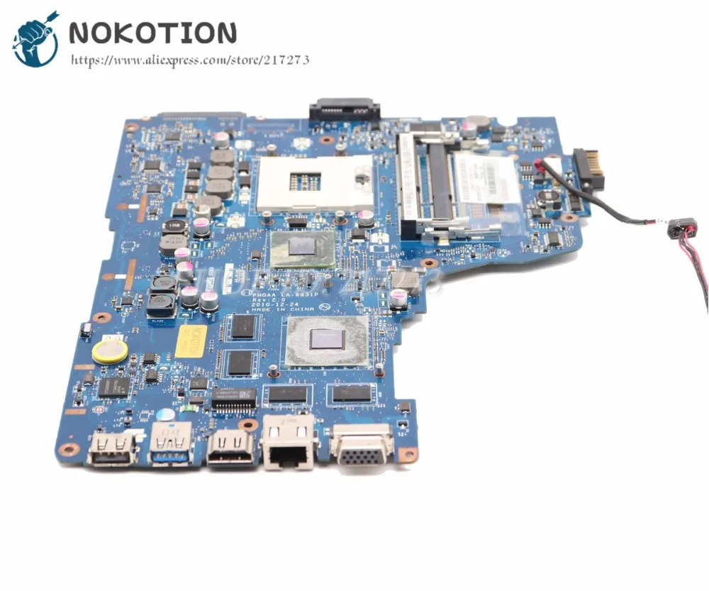 Материнская плата NOKOTION K000121720 PHQAA для Toshiba satellite P750 P755 материнская ноутбука GT540M HM65