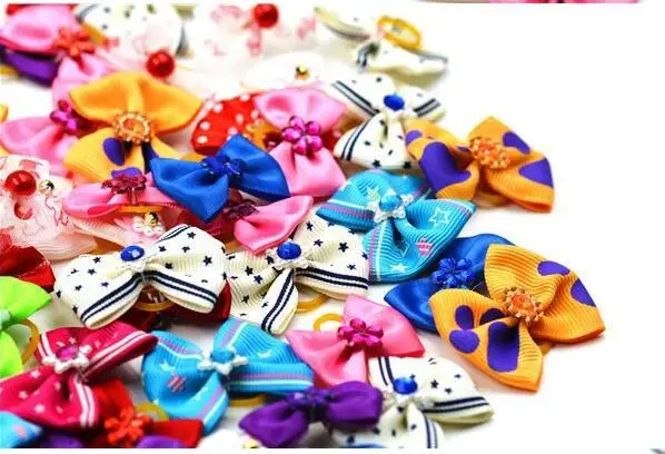 20/50/100pcs /set Dog hair flower pet dog hair bows pet hair accessories dog hair lastice bands attached decoration bows 20/50/100pcs /set Dog hair flower pet dog hair bows pet hair accessories dog hair lastice bands attached decoration bows