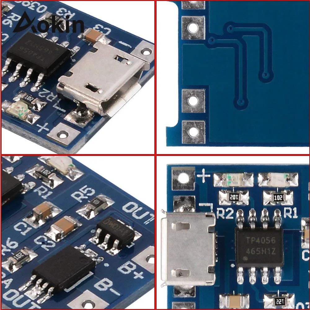 5 шт. зарядная плата TP4056 в 1 а Micro USB 18650 для литиевых батарей модуль зарядного
