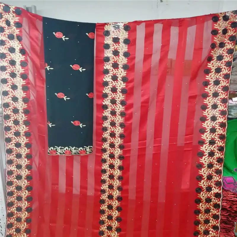 

YL!African Embroidery Lace Fabric High Quality Dubai Cotton Lace Swiss Voile Lace With Stones 2+5 Yards Swiss Voile Lace! P70816