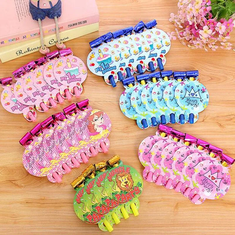

6 pcs / lot blowing dragon blowing party funny funny whistle blown dragon creative children birthday gift