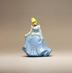 Disney история Золушки 6 см фигурку flash-блестки аниме мини кукла украшение коллекции модель Фигурка Игрушки для детей