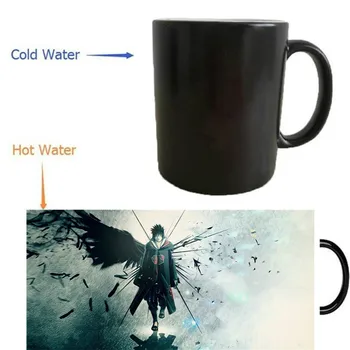 

Uchiha Sasuke Akatsuki Naruto Mugs Heat Changing Color Heat Sensitive Reveal Magic Transforming Beer Coffee Mug