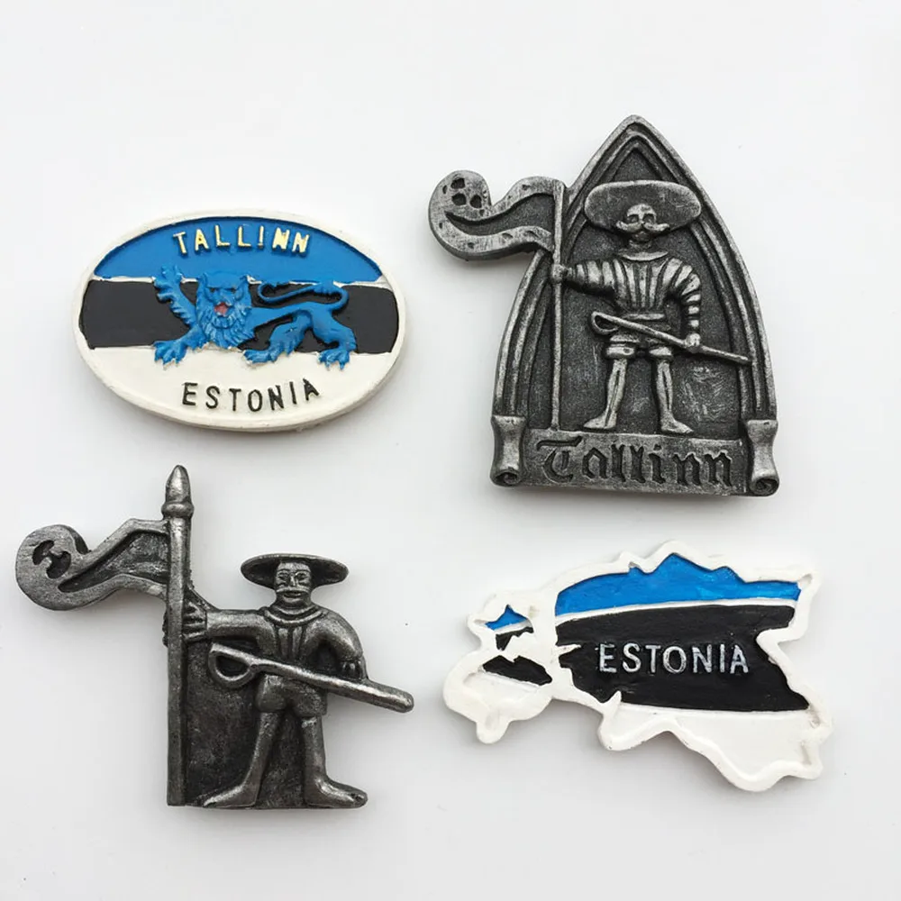 

BABELEMI 3D Estonia Tallinn Fridge Magnet Refrigerator Magnetic Sticker Tourist Attractions Landscape Souvenir Craft Gift