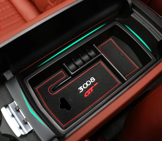 For Peugeot 3008 3008 GT 2017 2018 Plastic Interior Central Armrest Storage Box Organizer Case Container Tray 1pcs Car Styling