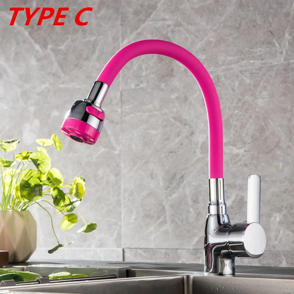 Business Style Silica Gel Nose Any Direction Rotating Kitchen Faucet Cold and Hot Water Mixer Torneira Cozinha Single Handle Tap3 (2)