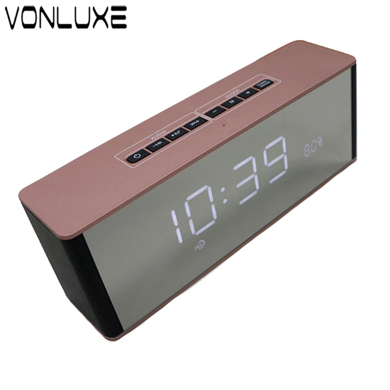 Portable Bluetooth Speaker 10W Kalonki with LED Display FM Radio Alarm Clock Mic HIFI Mini Wireless Stereo Soundbar for Computer (2)