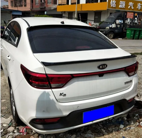 

For KIA Rio Spoiler 2017-2018 K2 spoiler High Quality ABS Material Car Rear Wing Primer Color Rear Spoiler