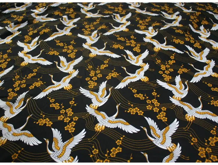 145 см печатная ткань метр микро-перспективная шифоновая ткань материал драпировка шарф рубашка платье полиэстер ткань китайские ткани